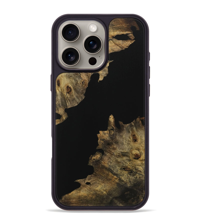 iPhone 16 Pro Max Wood Phone Case - Helga (Pure Black, 728811)