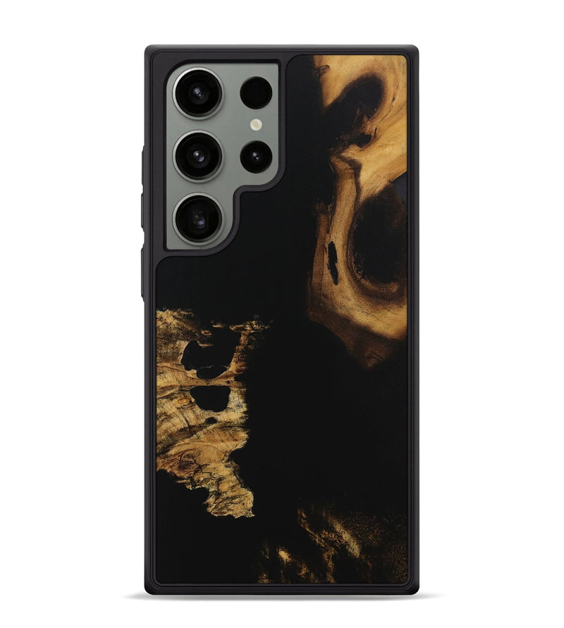 Galaxy S24 Ultra Wood Phone Case - Rebekkah (Pure Black, 728827)