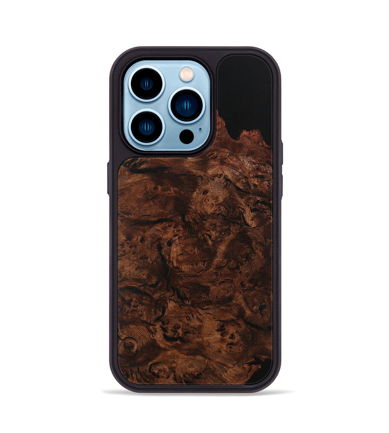 iPhone 14 Pro Wood Phone Case - Snehal (Pure Black, 728848)