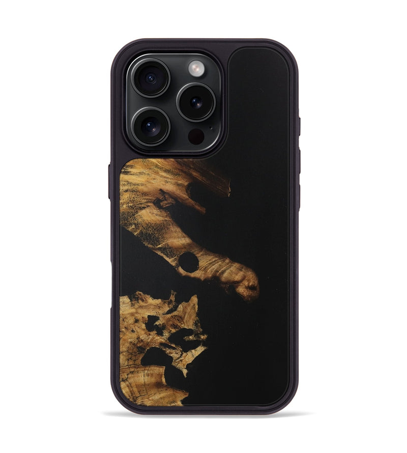 iPhone 16 Pro Wood Phone Case - Izayah (Pure Black, 728859)