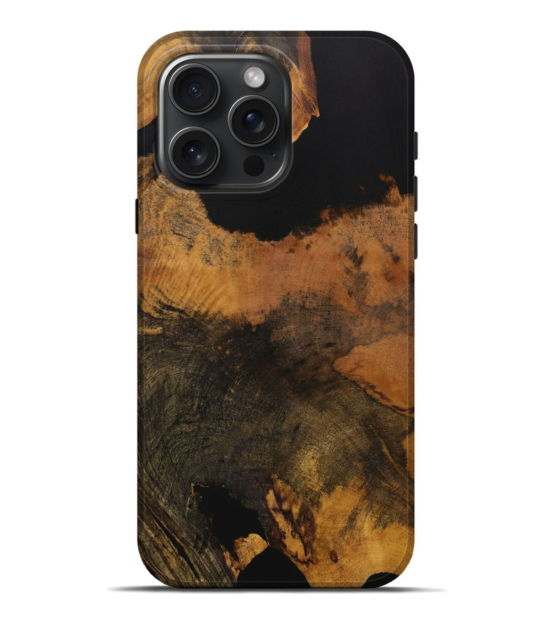 iPhone 16 Pro Max Wood Live Edge Phone Case - Noma (Pure Black, 728885)