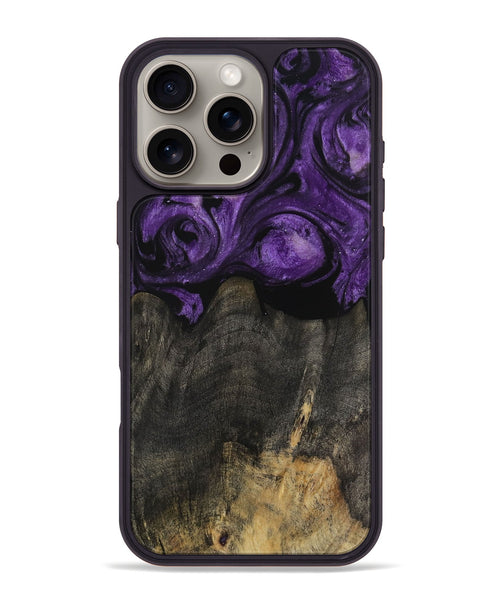 iPhone 16 Pro Max Wood Phone Case - Aileen (Purple, 729068)