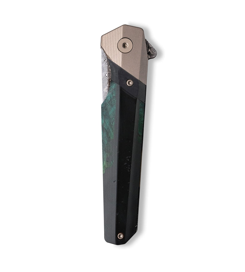 Live Edge Wood Pocket Knife - Hendrix (Pure Black, 729092)