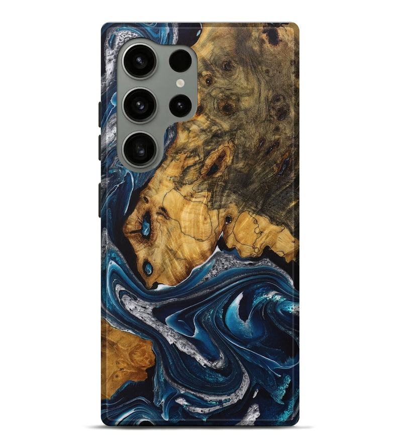 Galaxy S24 Ultra Wood Live Edge Phone Case - Octavio (Blue, 729150)