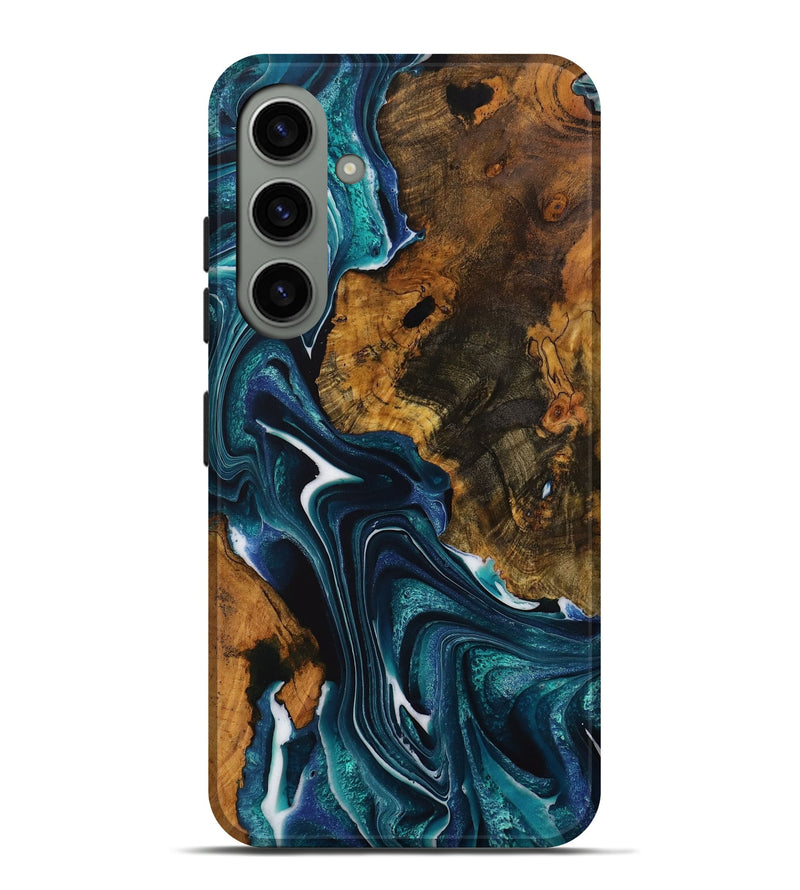 Galaxy S24 Plus Wood Live Edge Phone Case - Lynwood (Blue, 729152)