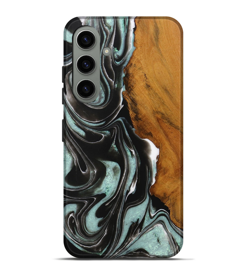 Galaxy S24 Plus Wood Live Edge Phone Case - Ashu (Green, 729154)