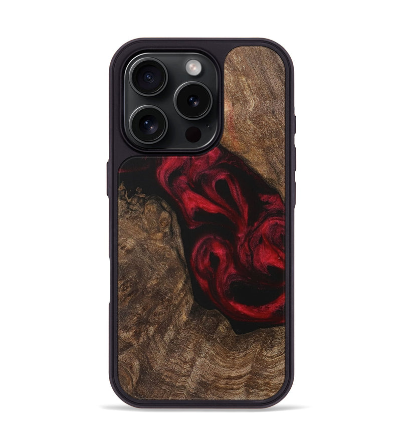 iPhone 16 Pro Wood Phone Case - Alvan (Red, 729172)
