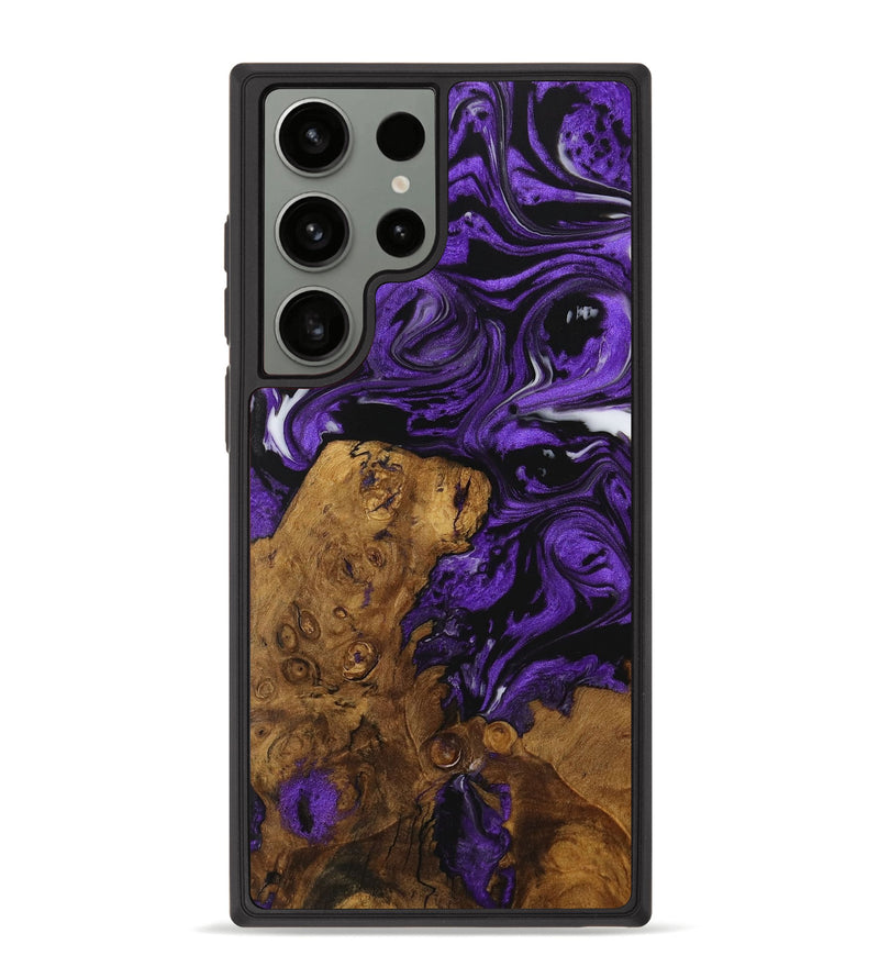 Galaxy S23 Ultra Wood Phone Case - Masako (Purple, 729379)
