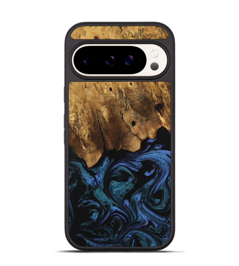 Pixel 9 Wood Phone Case - Baets (Blue, 729406)