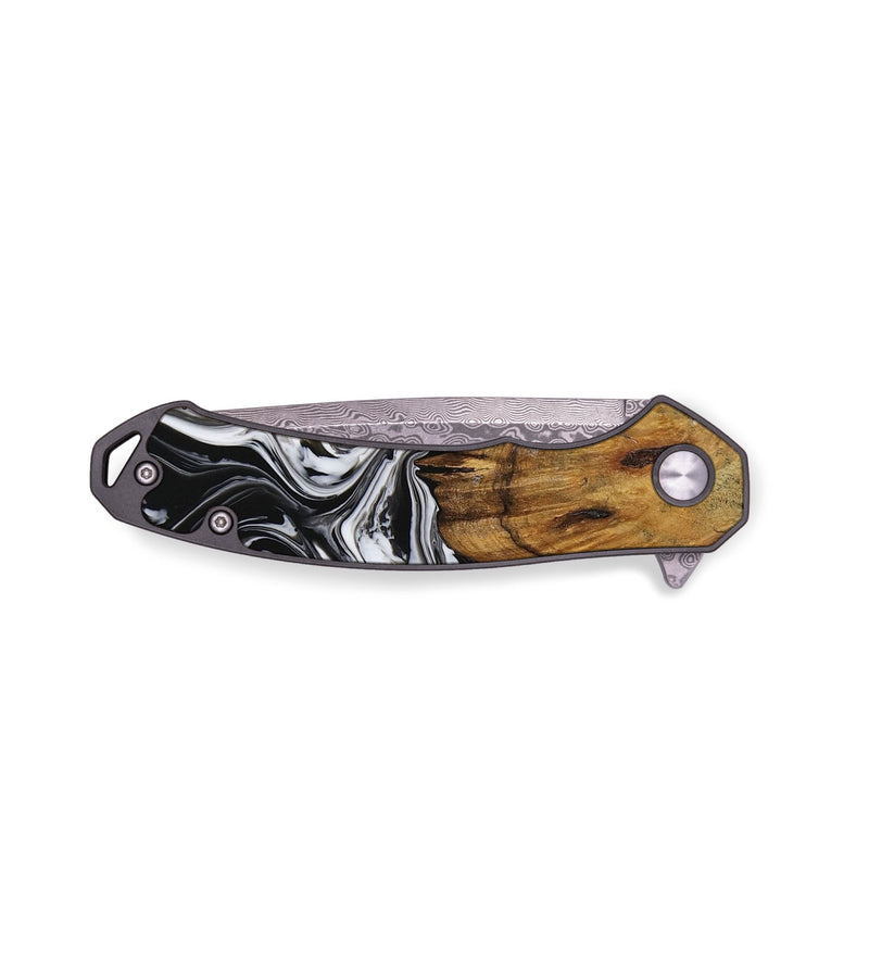 EDC Wood Pocket Knife - Fayette (Black & White, 729440)