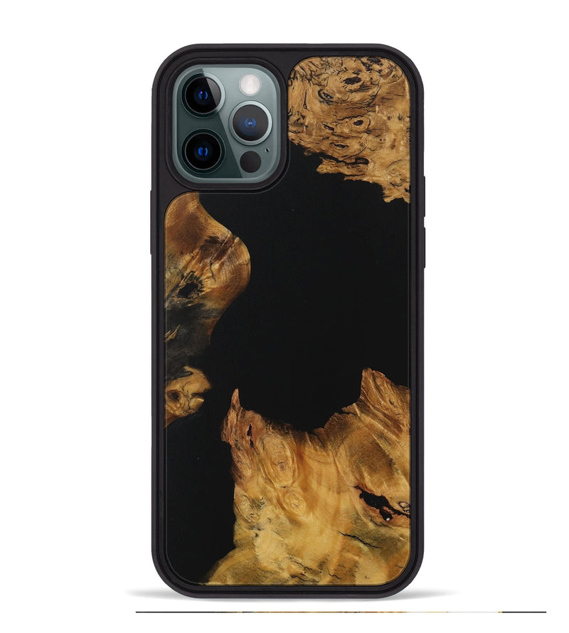 iPhone 12 Pro Max Wood Phone Case - Orelee (Pure Black, 729538)