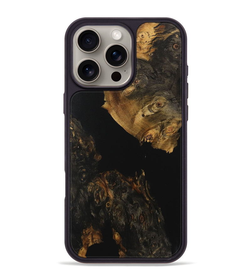 iPhone 16 Pro Max Wood Phone Case - Rajiv (Pure Black, 729544)