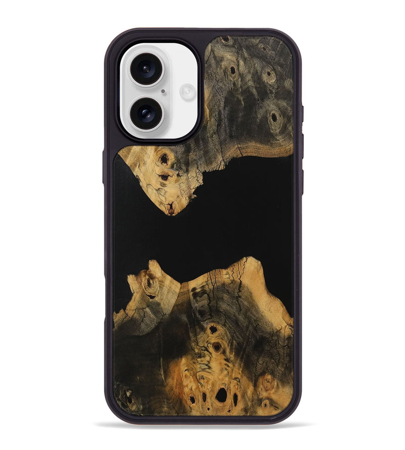 iPhone 16 Plus Wood Phone Case - Tressie (Pure Black, 729545)
