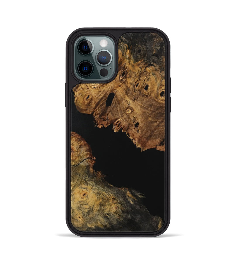 iPhone 12 Pro Wood Phone Case - Daulton (Pure Black, 729552)