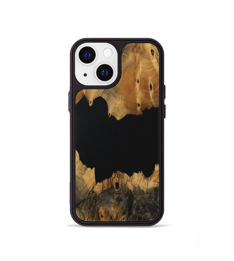 iPhone 13 mini Wood Phone Case - Akram (Pure Black, 729568)