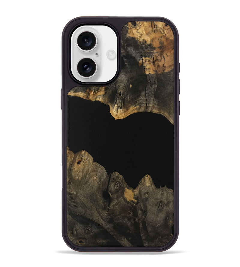 iPhone 16 Plus Wood Phone Case - Lisbeth (Pure Black, 729578)