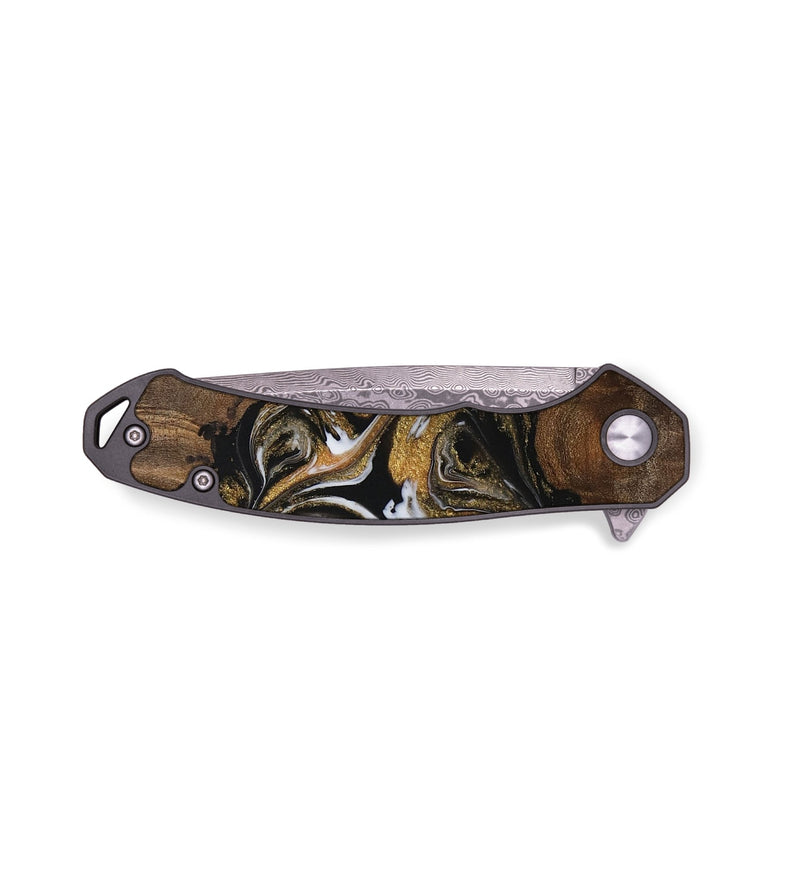 EDC Wood Pocket Knife - Deontae (Black & White, 729585)