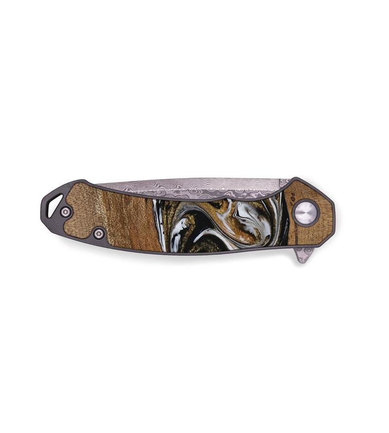 EDC Wood Pocket Knife - Ahmed (Black & White, 729595)