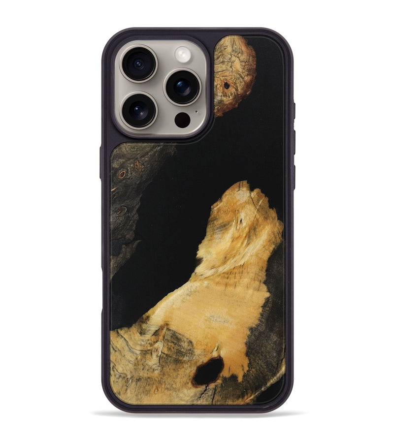 iPhone 16 Pro Max Wood Phone Case - Beatta (Pure Black, 729610)