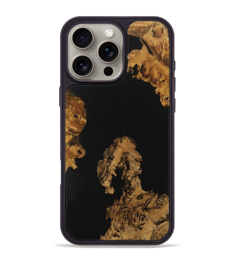iPhone 16 Pro Max Wood Phone Case - Esko (Pure Black, 729611)