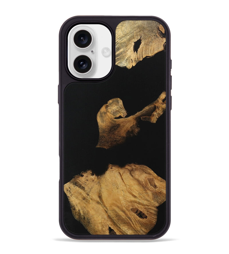 iPhone 16 Plus Wood Phone Case - Fannie (Pure Black, 729877)