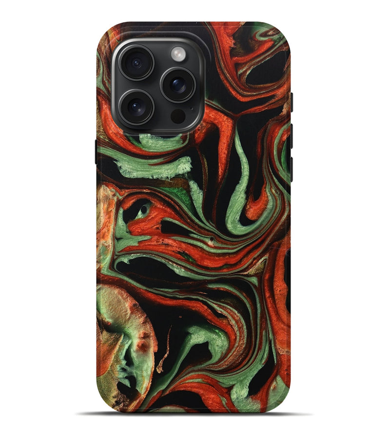 iPhone 16 Pro Max ResinArt Live Edge Phone Case - Barnes (Green, 729916)