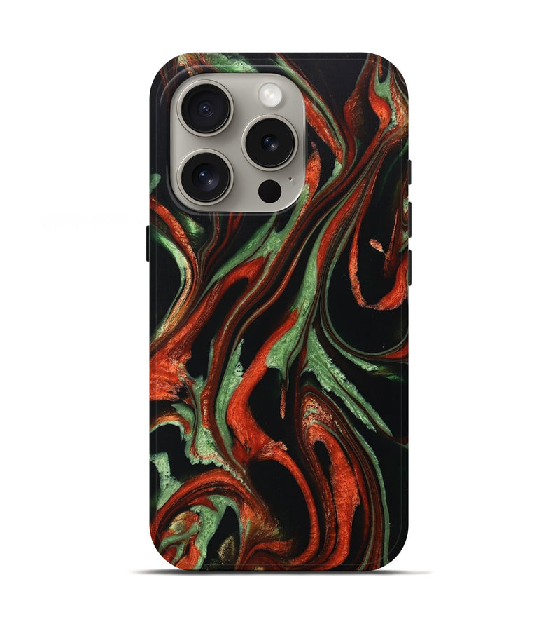iPhone 16 Pro ResinArt Live Edge Phone Case - Ivan (Green, 729917)