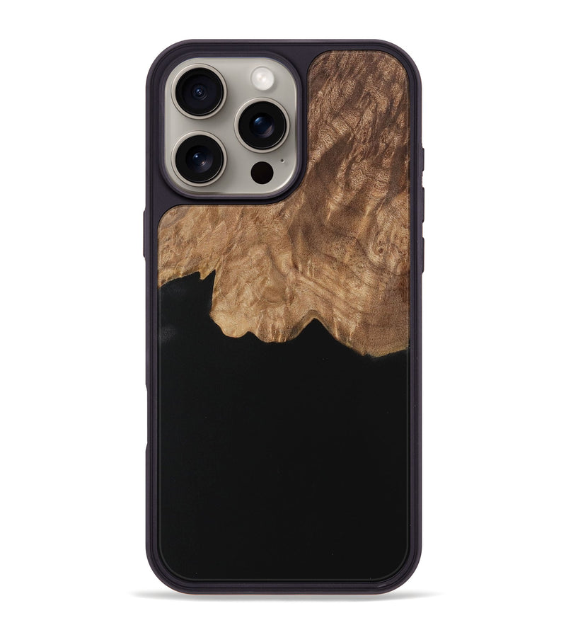 iPhone 16 Pro Max Wood Phone Case - Jillian (Pure Black, 729926)