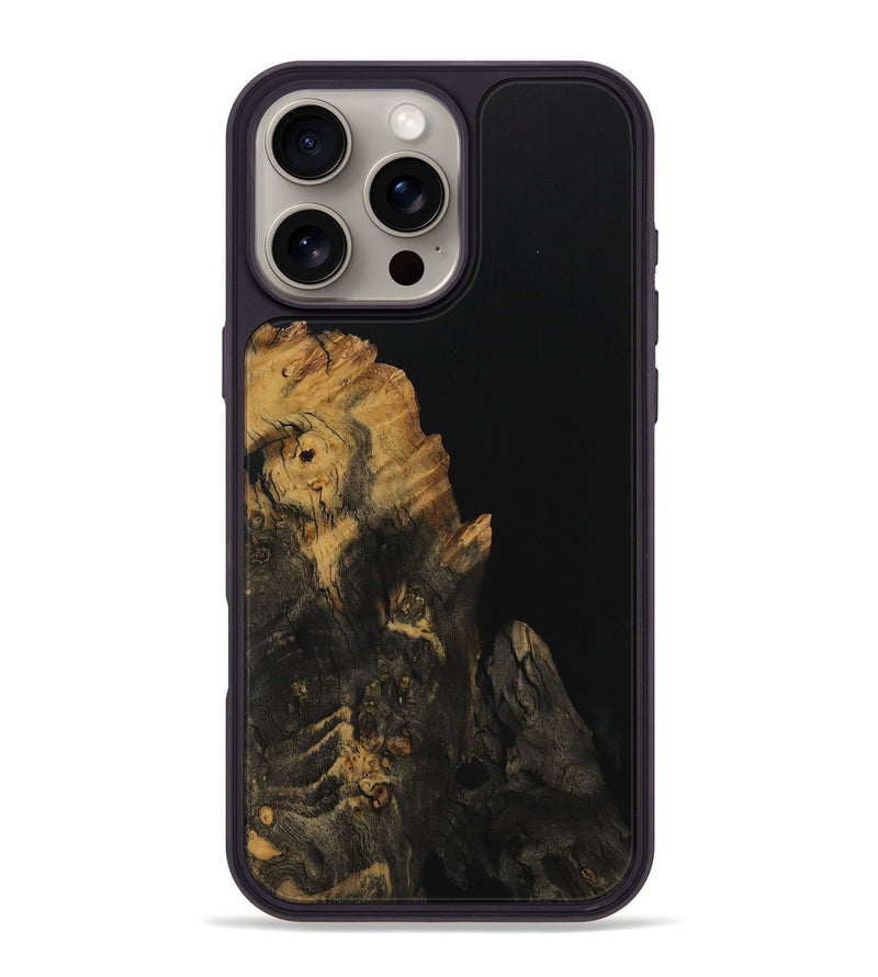 iPhone 16 Pro Max Wood Phone Case - Jasmyne (Pure Black, 729934)