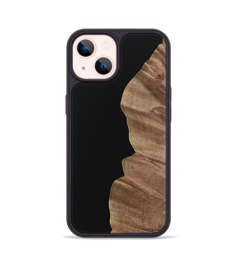 iPhone 14 Wood Phone Case - Angelic (Pure Black, 729937)