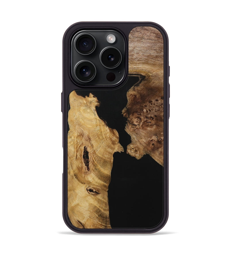 iPhone 16 Pro Wood Phone Case - Etter (Pure Black, 730088)