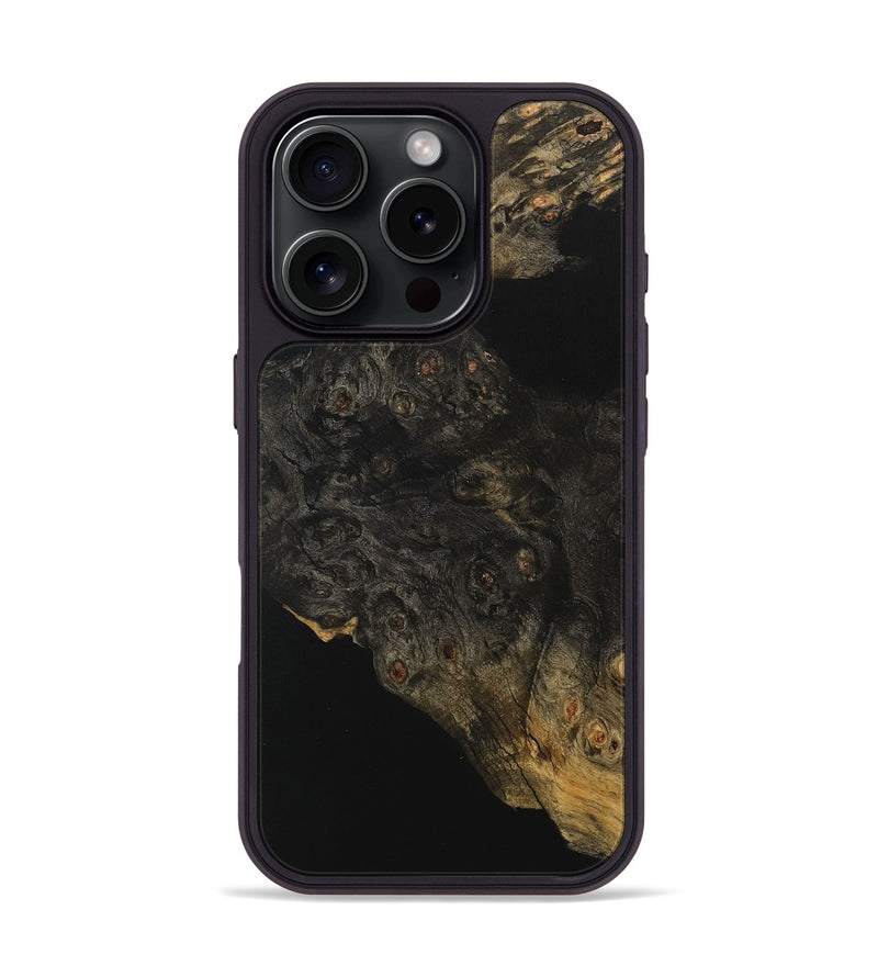 iPhone 16 Pro Wood Phone Case - Kaitlin (Pure Black, 730142)