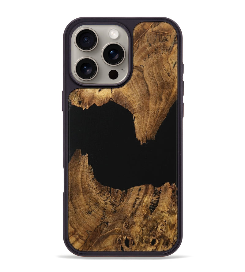 iPhone 16 Pro Max Wood Phone Case - Ashby (Pure Black, 730172)