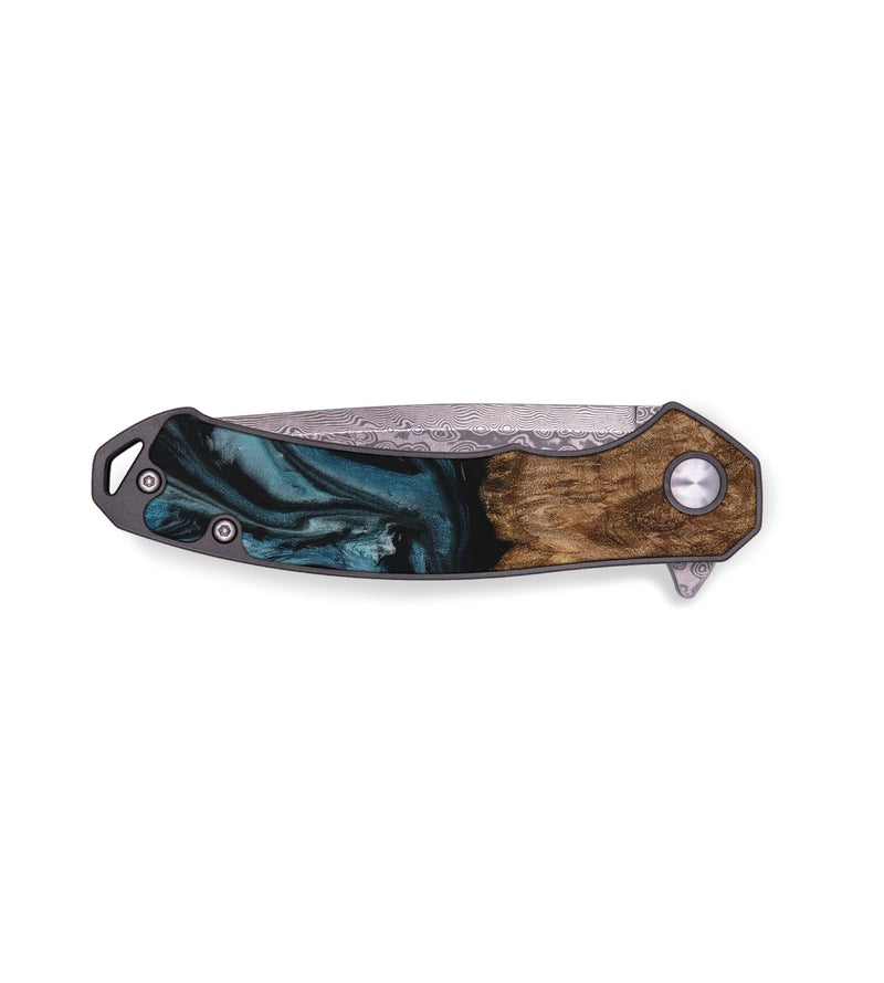 EDC Wood Pocket Knife - Aaron (Blue, 730246)