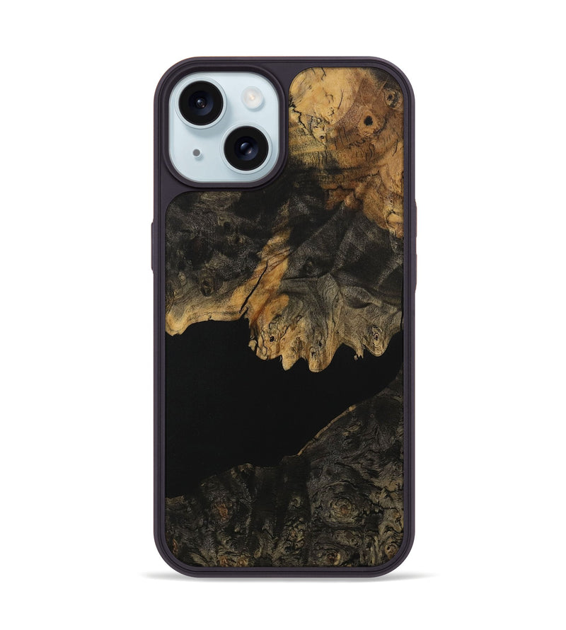 iPhone 15 Wood Phone Case - Adria (Pure Black, 730298)