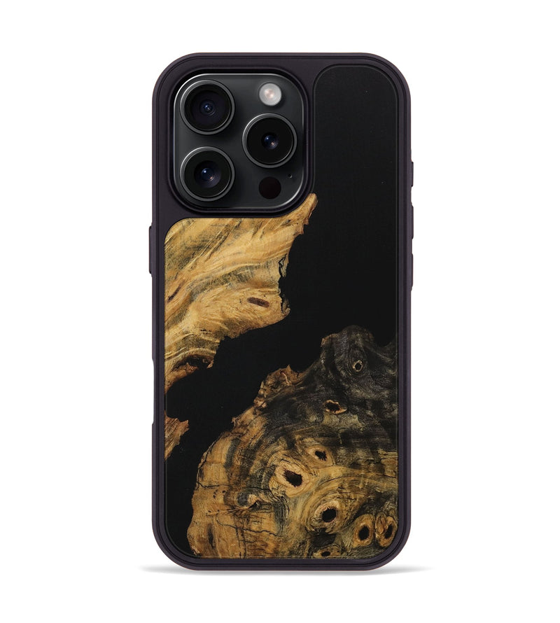 iPhone 16 Pro Wood Phone Case - Stormi (Pure Black, 730303)