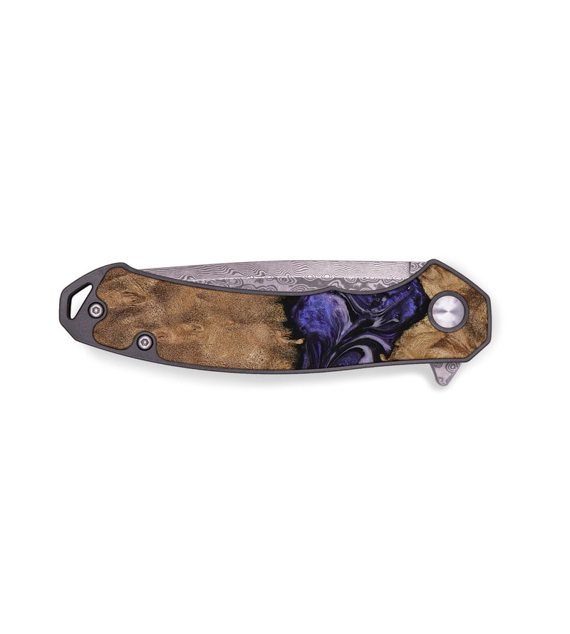 EDC Wood Pocket Knife - Haylie (Purple, 730312)