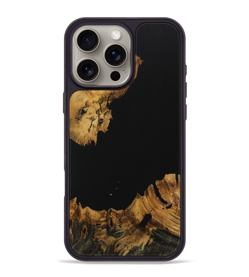 iPhone 16 Pro Max Wood Phone Case - Beth (Pure Black, 730328)