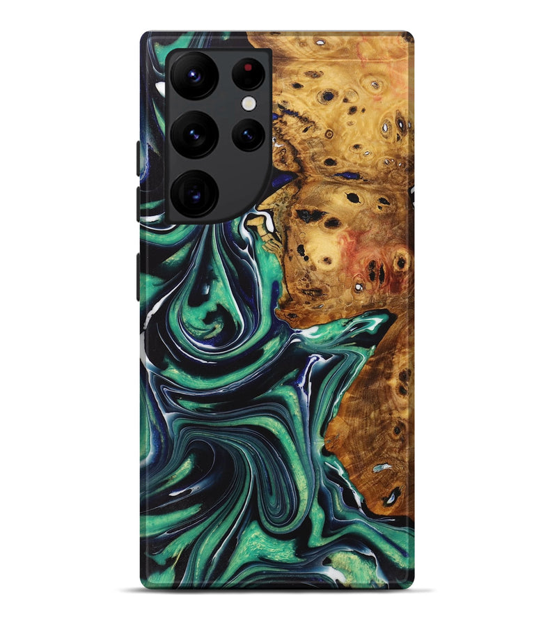 Galaxy S22 Ultra Wood Live Edge Phone Case - Seang (Green, 730362)
