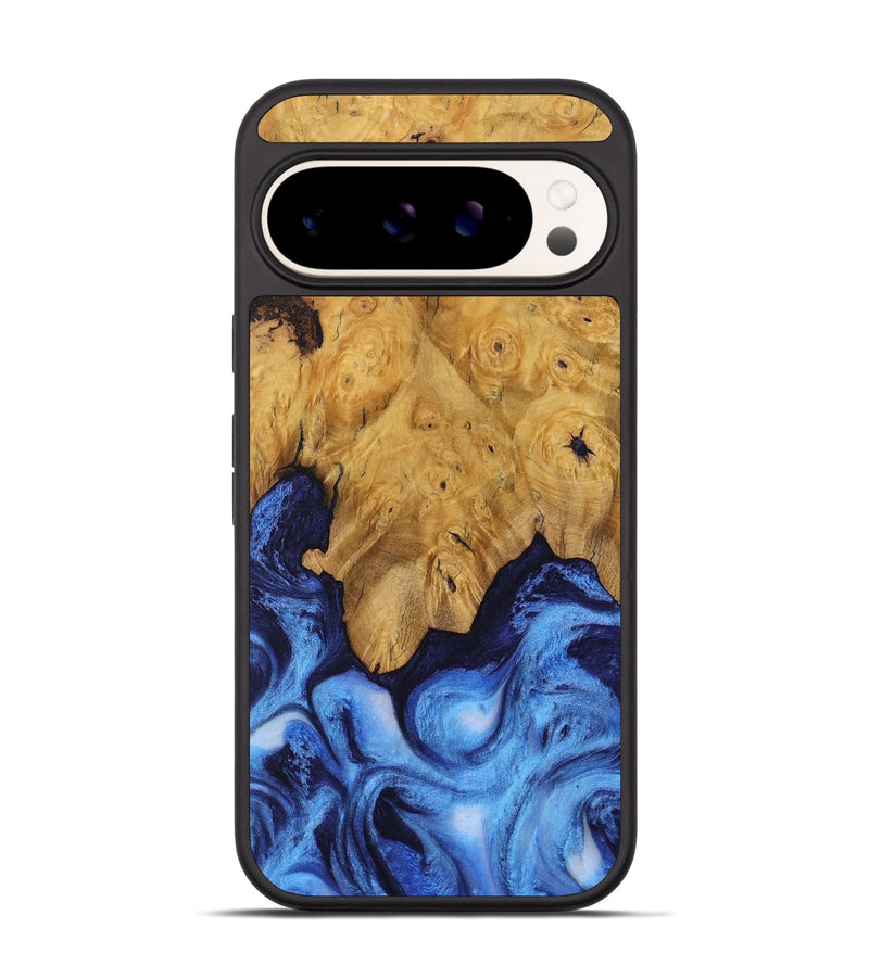 Pixel 9 Wood Phone Case - Dollye (Blue, 730423)