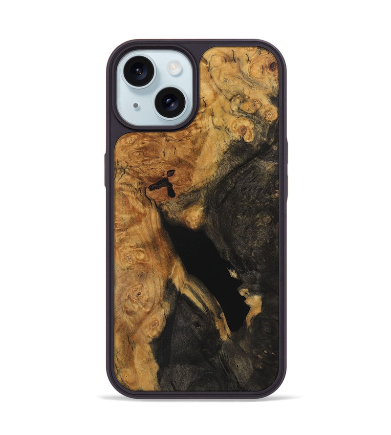 iPhone 15 Wood Phone Case - Coretta (Wood Burl, 730524)