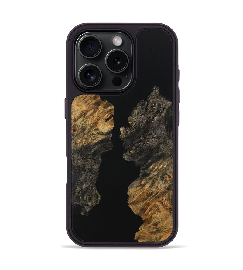 iPhone 16 Pro Wood Phone Case - Laquita (Pure Black, 730547)