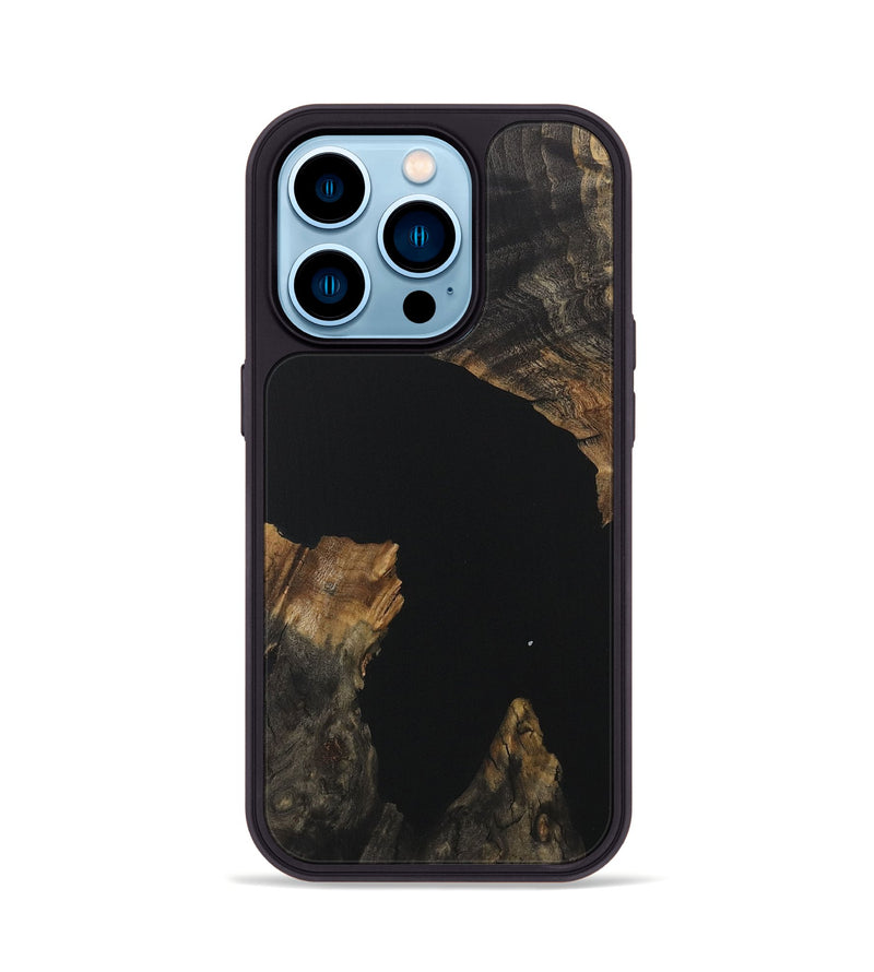 iPhone 14 Pro Wood Phone Case - Hakan (Pure Black, 730566)