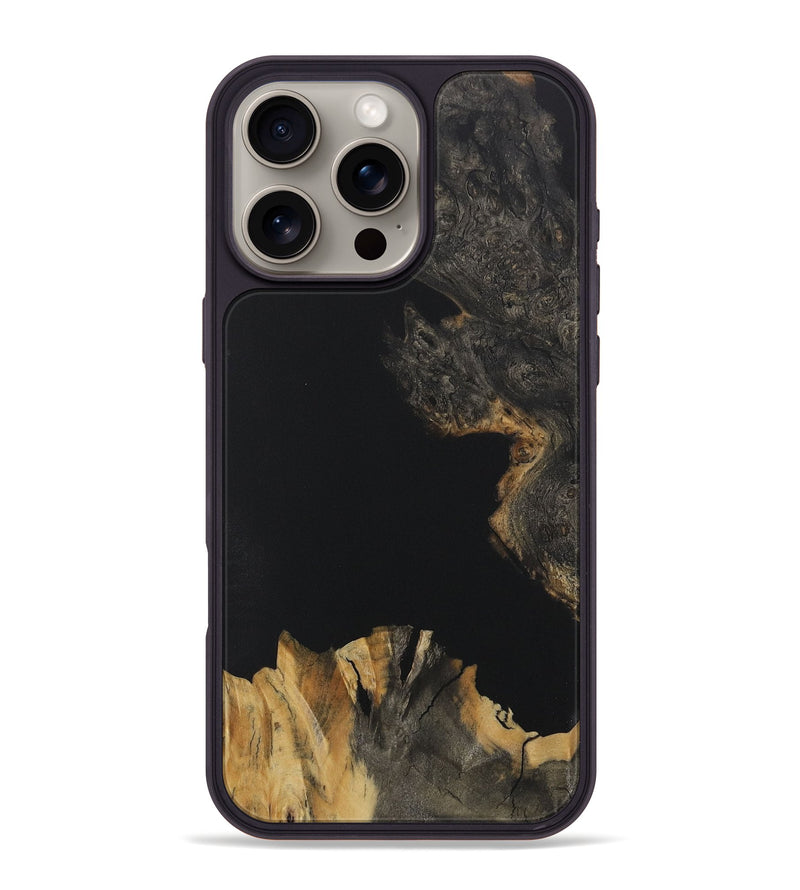iPhone 16 Pro Max Wood Phone Case - Clarey (Pure Black, 730569)
