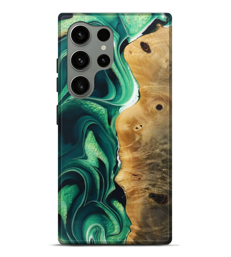 Galaxy S24 Ultra Wood Live Edge Phone Case - Veola (Green, 730593)