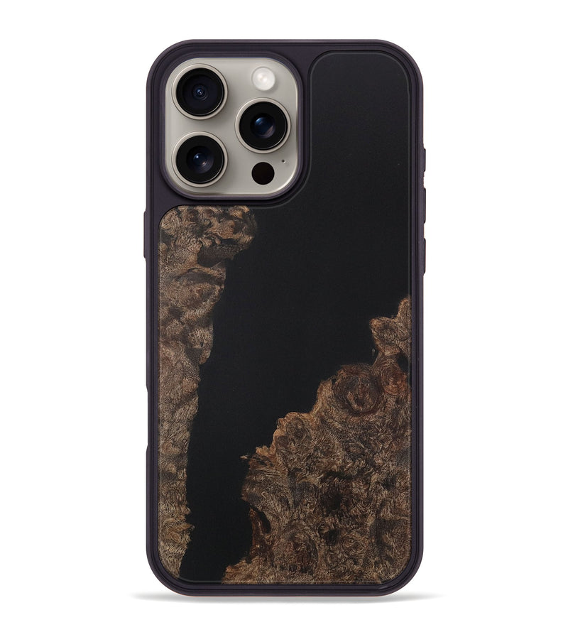 iPhone 16 Pro Max Wood Phone Case - Zackary (Pure Black, 730622)
