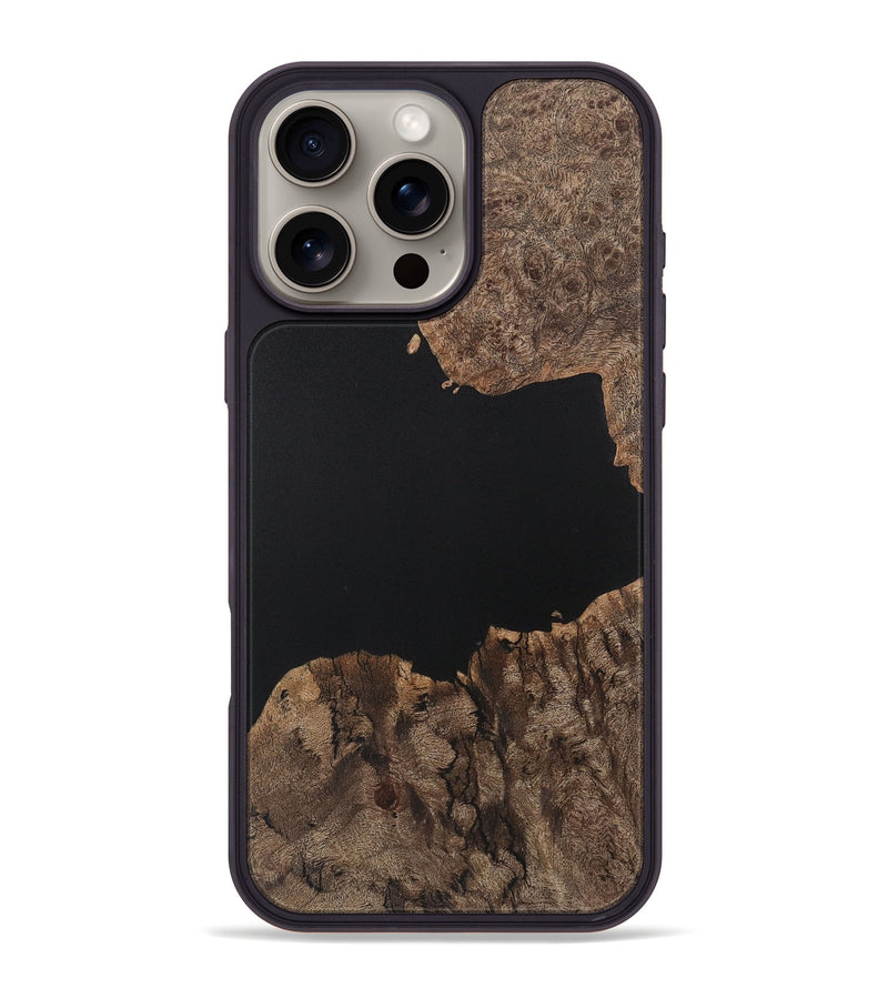 iPhone 16 Pro Max Wood Phone Case - Eugenia (Pure Black, 730624)