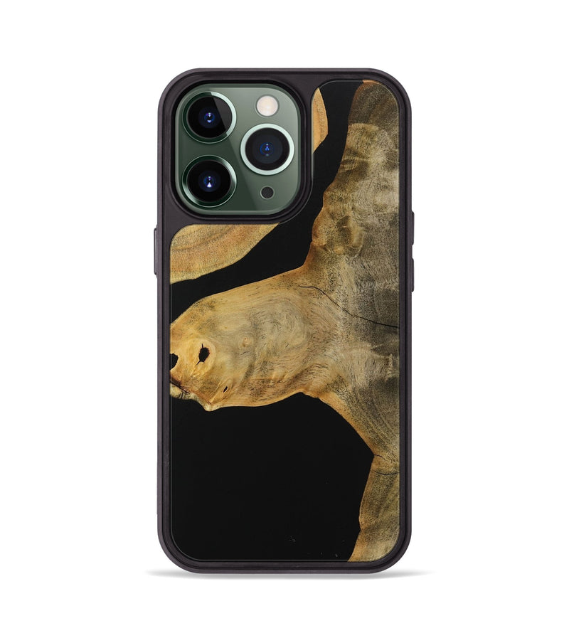 iPhone 13 Pro Wood Phone Case - Lulu (Pure Black, 730653)