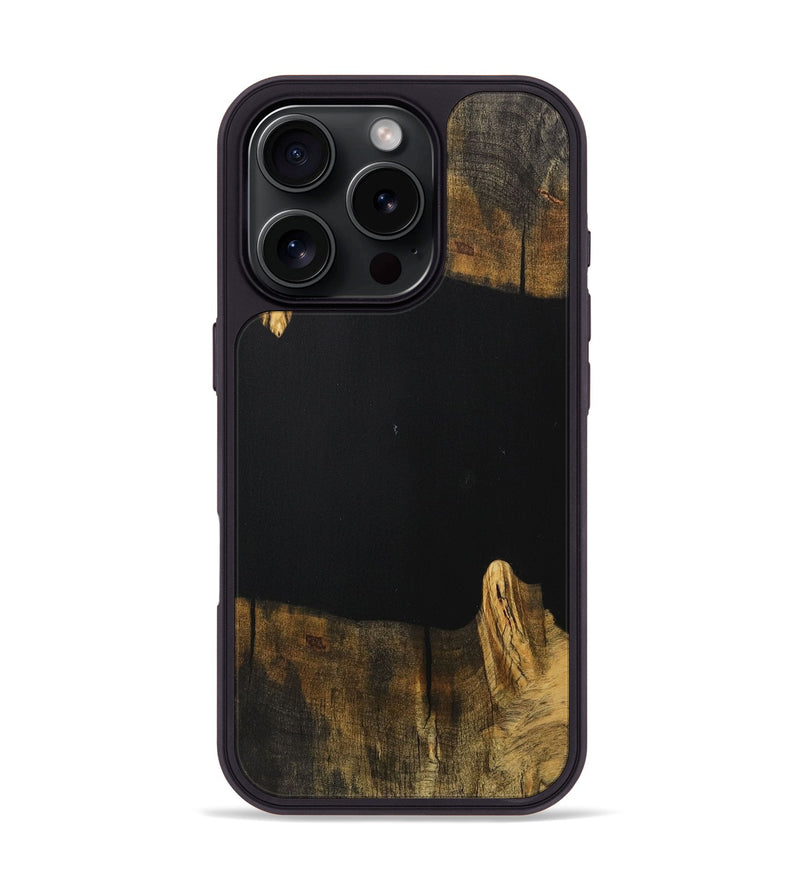 iPhone 16 Pro Wood Phone Case - Lizeth (Pure Black, 730661)