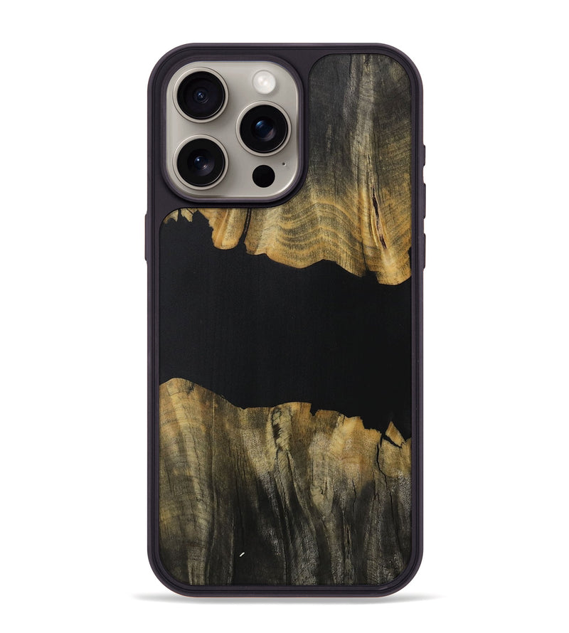 iPhone 15 Pro Max Wood Phone Case - Neala (Pure Black, 730762)
